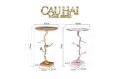 Maison Couture - Bàn Trà Góc Thân Cây Mạ Vàng L’Atelier Golden Branch – Brass Sculptural Side Accent Table H71-CẬU HAI HOME DECOR
