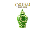 Maison Couture - Bình Gốm Sứ Tráng Men Vẻ Tay Palm Court Ceramic Indigo H43-BÌNH HOA-CẬU HAI HOME DECOR