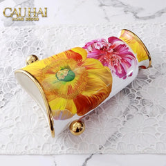 Maison Couture - Bình Hoa Bình Hoa Dáng Đàn Lyre - Prospérité Florissante - Lyre Silhouette Amphora Vase H28-CẬU HAI HOME DECOR