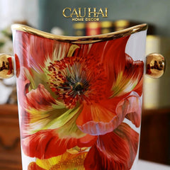 Maison Couture - Bình Hoa Bình Hoa Dáng Đàn Lyre - Prospérité Florissante - Lyre Silhouette Amphora Vase H28-CẬU HAI HOME DECOR