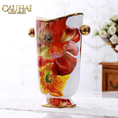 Maison Couture - Bình Hoa Bình Hoa Dáng Đàn Lyre - Prospérité Florissante - Lyre Silhouette Amphora Vase H28-CẬU HAI HOME DECOR