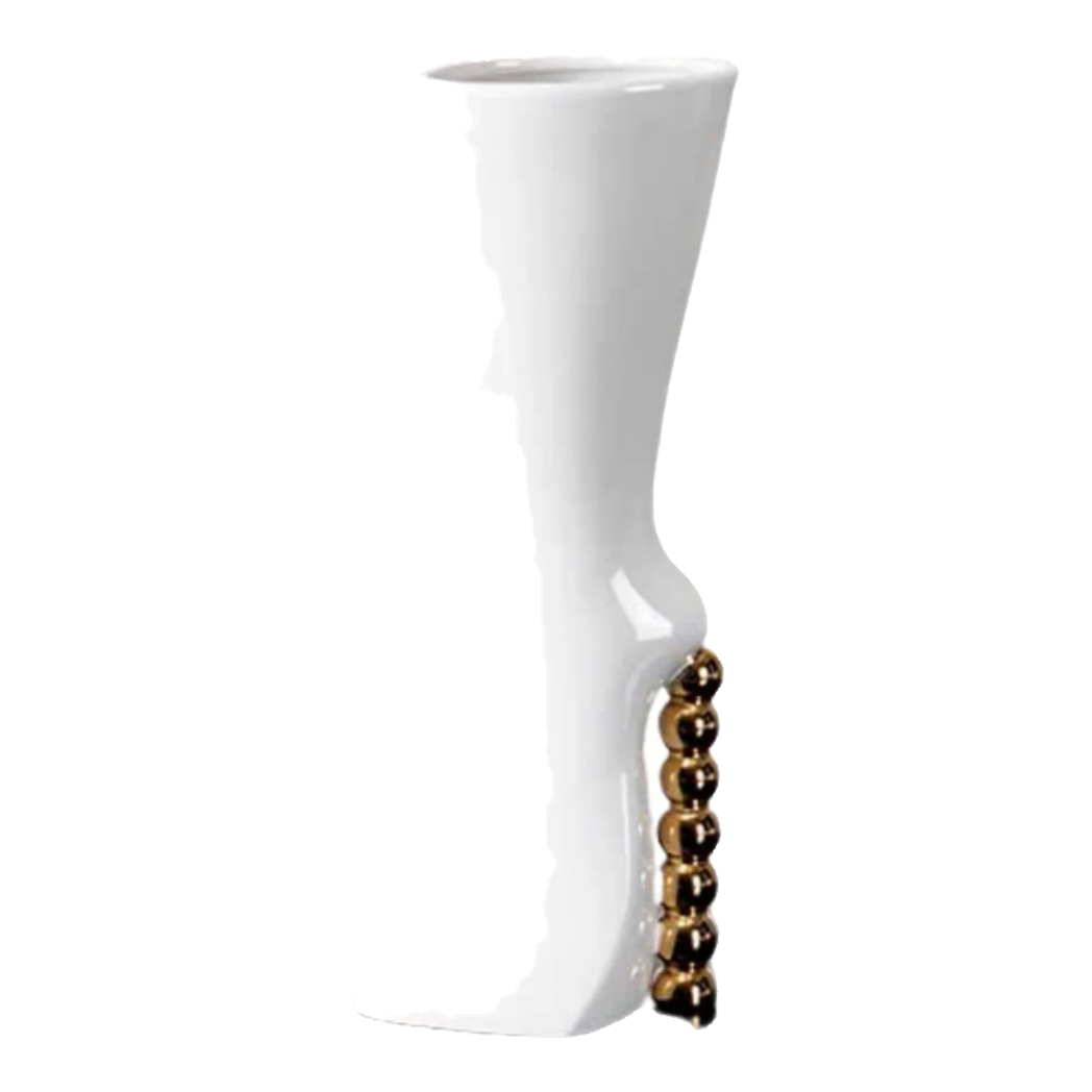 Maison Couture - Bình Hoa Catwalk High Heel Pearl White Vase H38