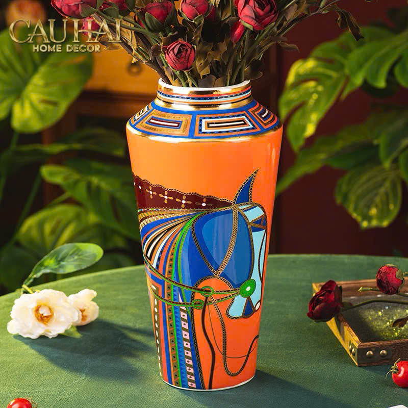 Maison Couture - Bình Hoa Cheval Équestre Azur H33 - CẬU HAI HOME DECOR