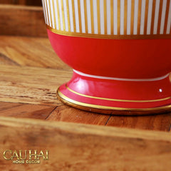 Maison Couture - Bình Hoa Dáng Đàn Lyre - Rouge Augure Amphora Vase Lyre Silhouette H28-CẬU HAI HOME DECOR