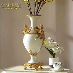 Maison Couture - Bình Hoa Imperium Empire Divin Vase - Column Urn Seraphim – Imperial Cobalt H56x22x29-CẬU HAI HOME DECOR
