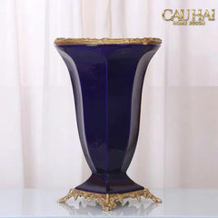 Maison Couture - Bình Hoa Imperium Empire Divin Vase - Column Urn Seraphim – Imperial Cobalt H56x22x29-CẬU HAI HOME DECOR