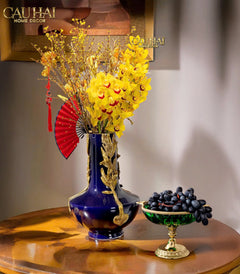 Maison Couture - Bình Hoa Imperium Empire Divine Vase - Laurel Amphora Miniature – Imperial Cobalt 30x21x21-CẬU HAI HOME DECOR