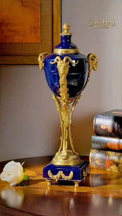 Maison Couture - Bình Hoa Imperium Empire Divine Vase - Laurel Amphora Miniature – Imperial Cobalt 30x21x21-CẬU HAI HOME DECOR