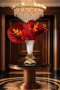 Maison Couture - Bình Hoa Imperium Empire Divine Vase - Papillon Pedestal – D’Ivoire H60x26x26-CẬU HAI HOME DECOR