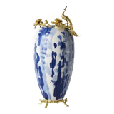 Maison Couture - Bình Hoa Khổng Tước Bằng Đồng- Dynasty Regal Paon Indigo Indochine H42
