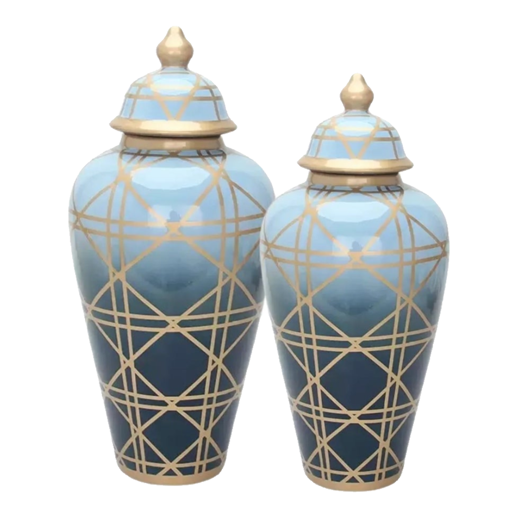 Maison Couture - Bình Hoa Ocean Gradation Cannage Porcelain H65/45