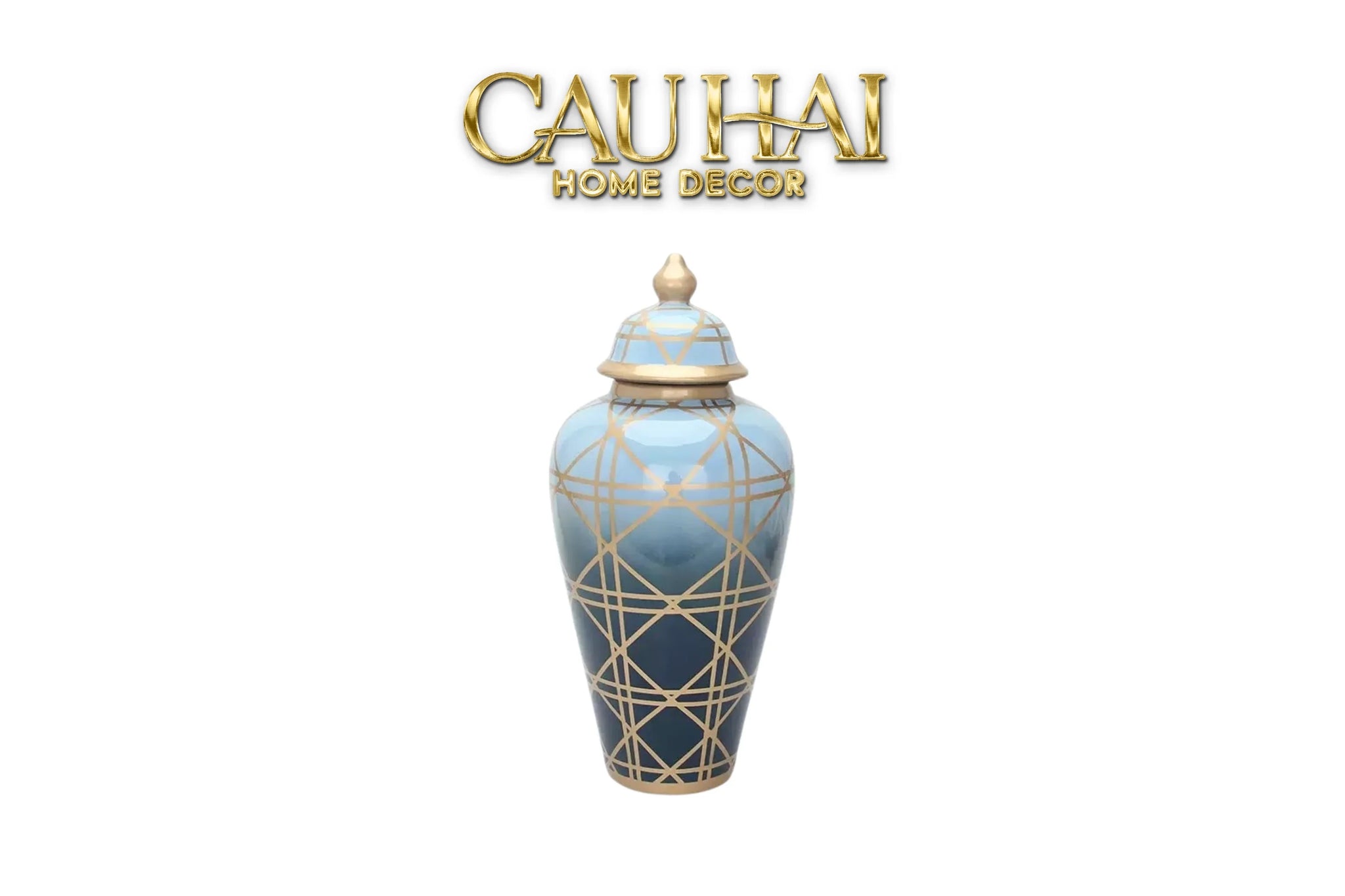Maison Couture - Bình Hoa Ocean Gradation Cannage Porcelain H65/45-CẬU HAI HOME DECOR