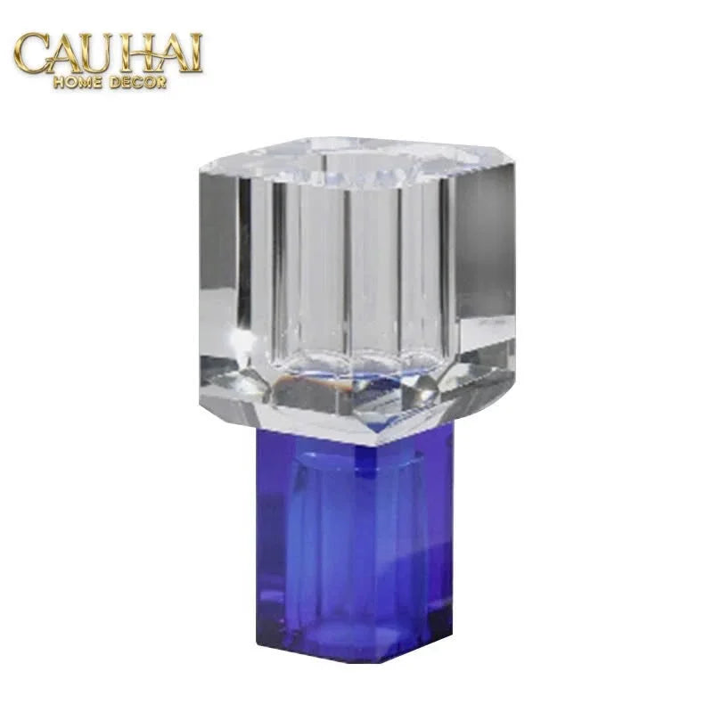 Maison Couture - Bình Hoa Pha Lê Atelier Émeraude Crystal Geometric Vessel 10x19-CẬU HAI HOME DECOR