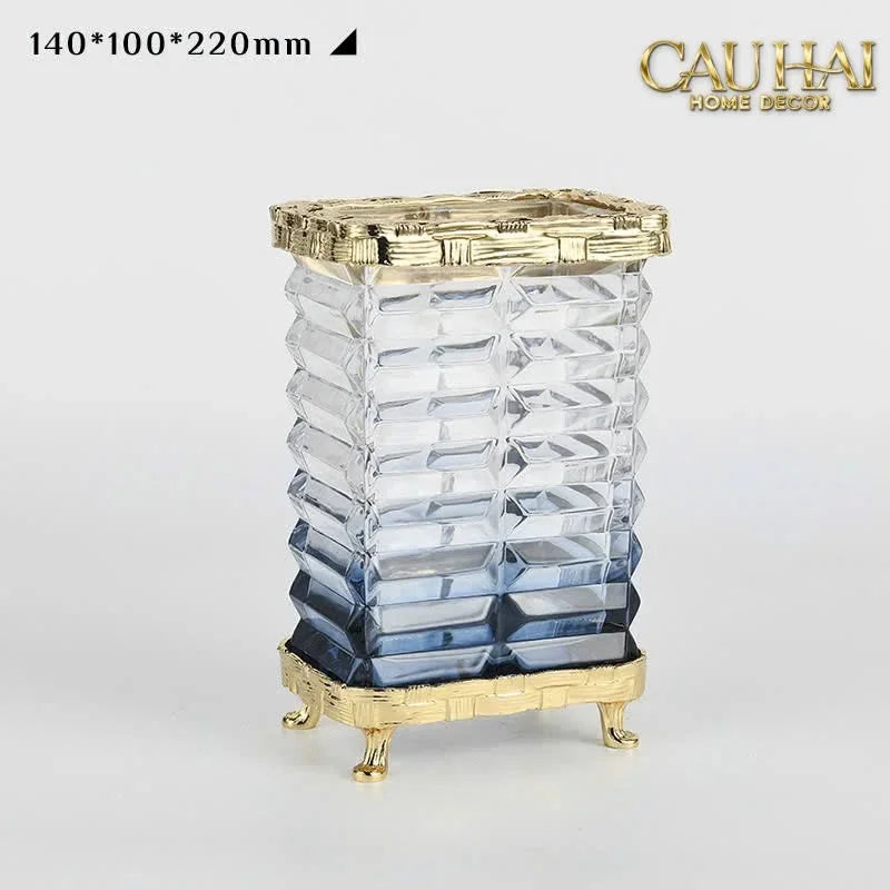 Maison Couture - Bình Hoa Pha Lê Azure Obelisk Cristalleries 22/32-CẬU HAI HOME DECOR