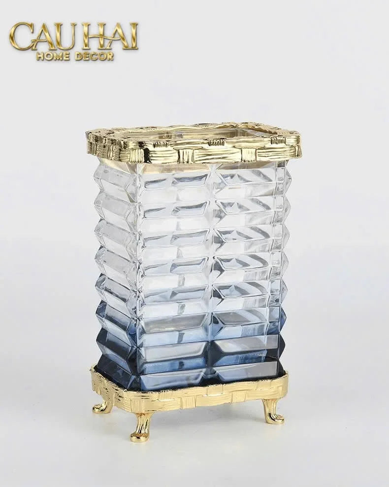 Maison Couture - Bình Hoa Pha Lê Azure Obelisk Cristalleries 22/32-CẬU HAI HOME DECOR
