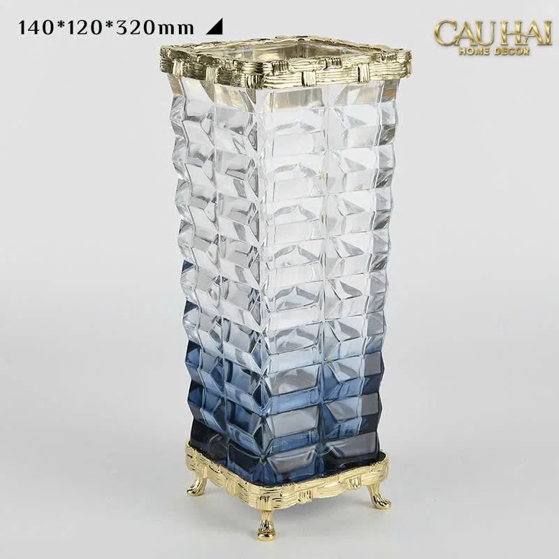 Maison Couture - Bình Hoa Pha Lê Azure Obelisk Cristalleries 22/32-CẬU HAI HOME DECOR