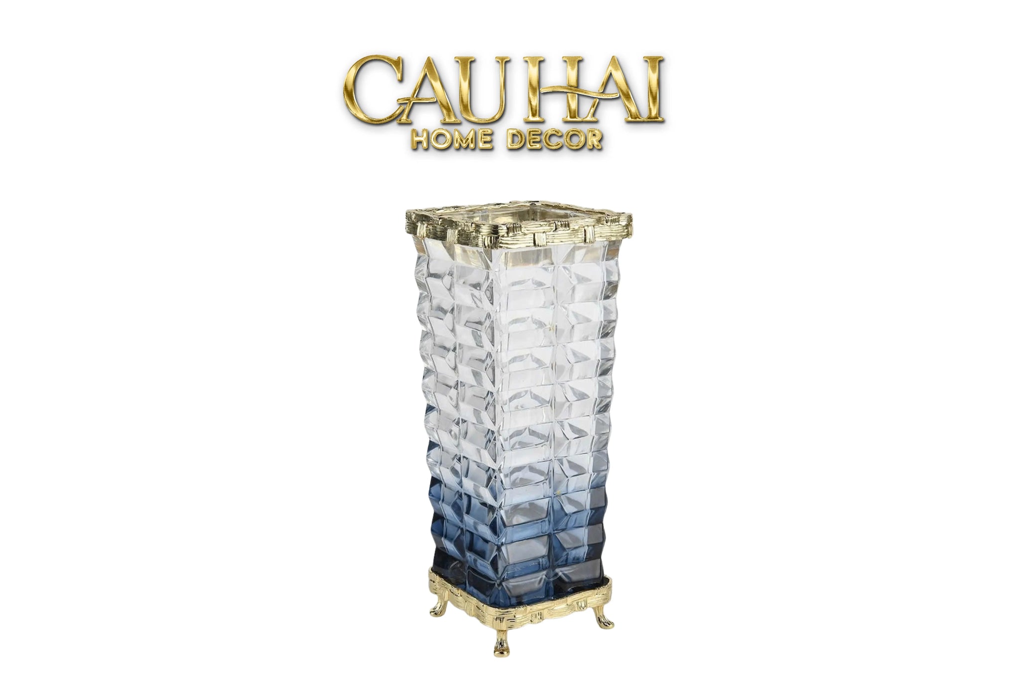 Maison Couture - Bình Hoa Pha Lê Azure Obelisk Cristalleries 22/32-CẬU HAI HOME DECOR