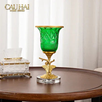 Maison Couture - Bình Hoa Pha Lê Brasson Papillon Emerald H30-BÌNH HOA-CẬU HAI HOME DECOR