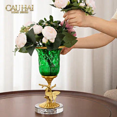 Maison Couture - Bình Hoa Pha Lê Brasson Papillon Emerald H30-BÌNH HOA-CẬU HAI HOME DECOR