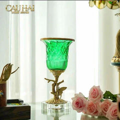 Maison Couture - Bình Hoa Pha Lê Brasson Papillon Emerald H30-BÌNH HOA-CẬU HAI HOME DECOR