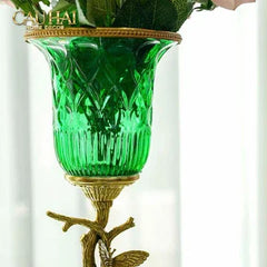 Maison Couture - Bình Hoa Pha Lê Brasson Papillon Emerald H30-BÌNH HOA-CẬU HAI HOME DECOR
