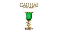 Maison Couture - Bình Hoa Pha Lê Brasson Papillon Emerald H30-BÌNH HOA-CẬU HAI HOME DECOR