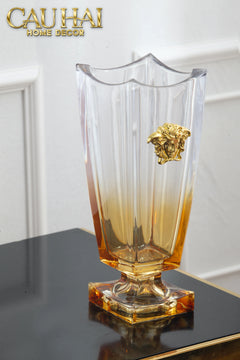 Maison Couture - Bình Hoa Pha Lê Goblet V Class Azure Medusa Cristalleries Vase H36-CẬU HAI HOME DECOR