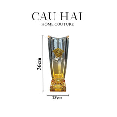 Maison Couture - Bình Hoa Pha Lê Goblet V Class Azure Medusa Cristalleries Vase H36-CẬU HAI HOME DECOR