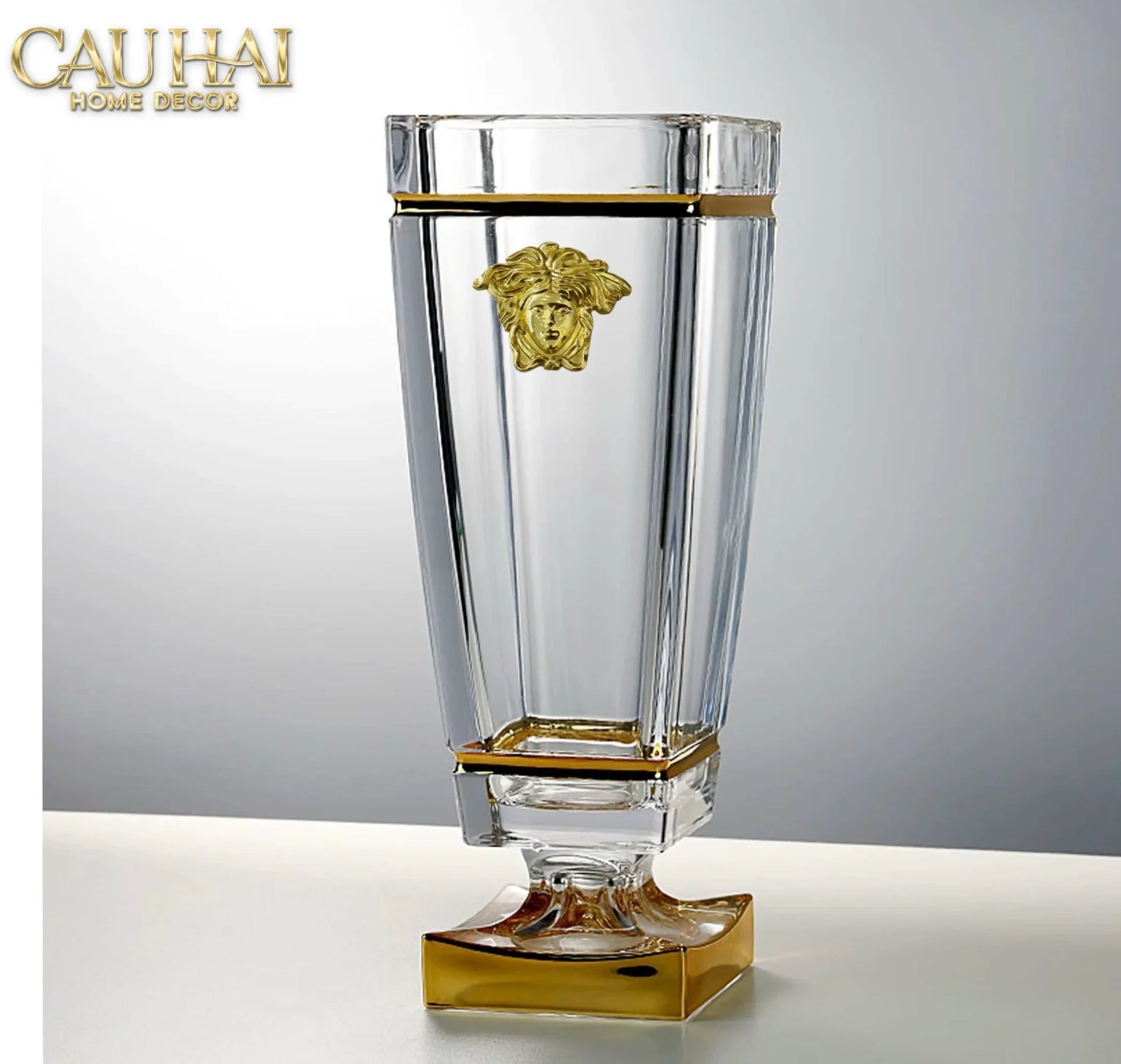 Maison Couture - Bình Hoa Pha Lê V Class Critalleries Obelish Meduse Vase H36x11 M13.5-CẬU HAI HOME DECOR