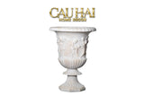 Maison Couture - Bình Hoa Phù Điêu Đá Sa Thạch Giả Ngọc - Amphora Des Dieux Dionysien - Patrimoine H47xM35-BÌNH HOA-CẬU HAI HOME DECOR
