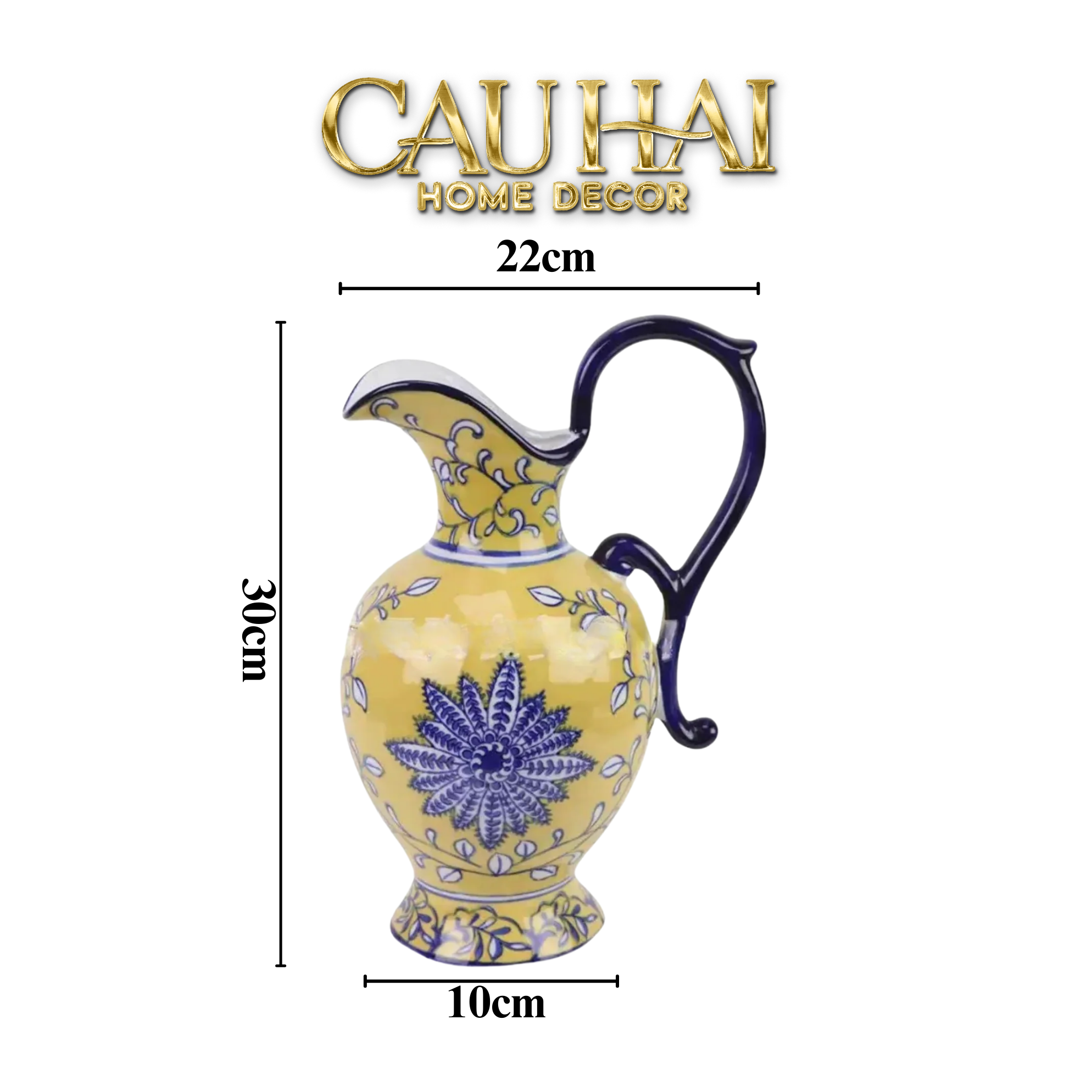 Maison Couture - Bình Hoa Pitcher Form – Fiorenza Duo Lumière Pocerlain Vases - CẬU HAI HOME DECOR