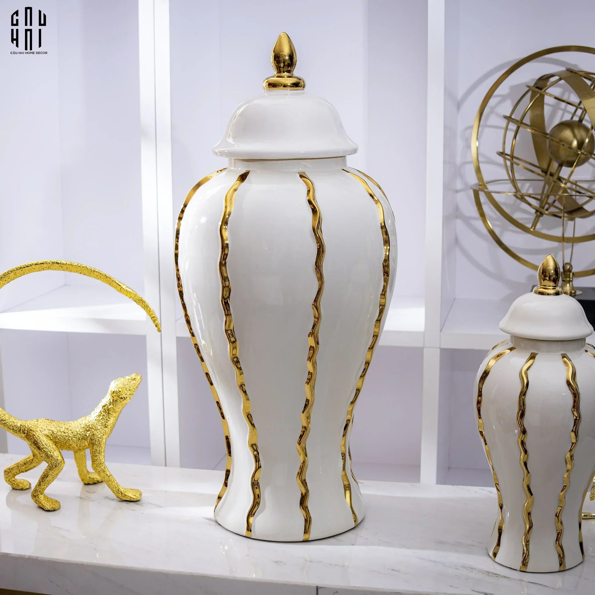 Maison Couture - Bình Hoa Porcelain Atelier Flynn H60-CẬU HAI HOME DECOR