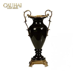 Maison Couture – Bình Hoa Sứ Đồng Imperium Empire Amphora Of Dionysus - Barocco Divine Vase H52-CẬU HAI HOME DECOR