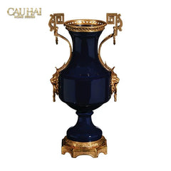 Maison Couture – Bình Hoa Sứ Đồng Imperium Empire Amphora Of Dionysus - Barocco Divine Vase H52-CẬU HAI HOME DECOR
