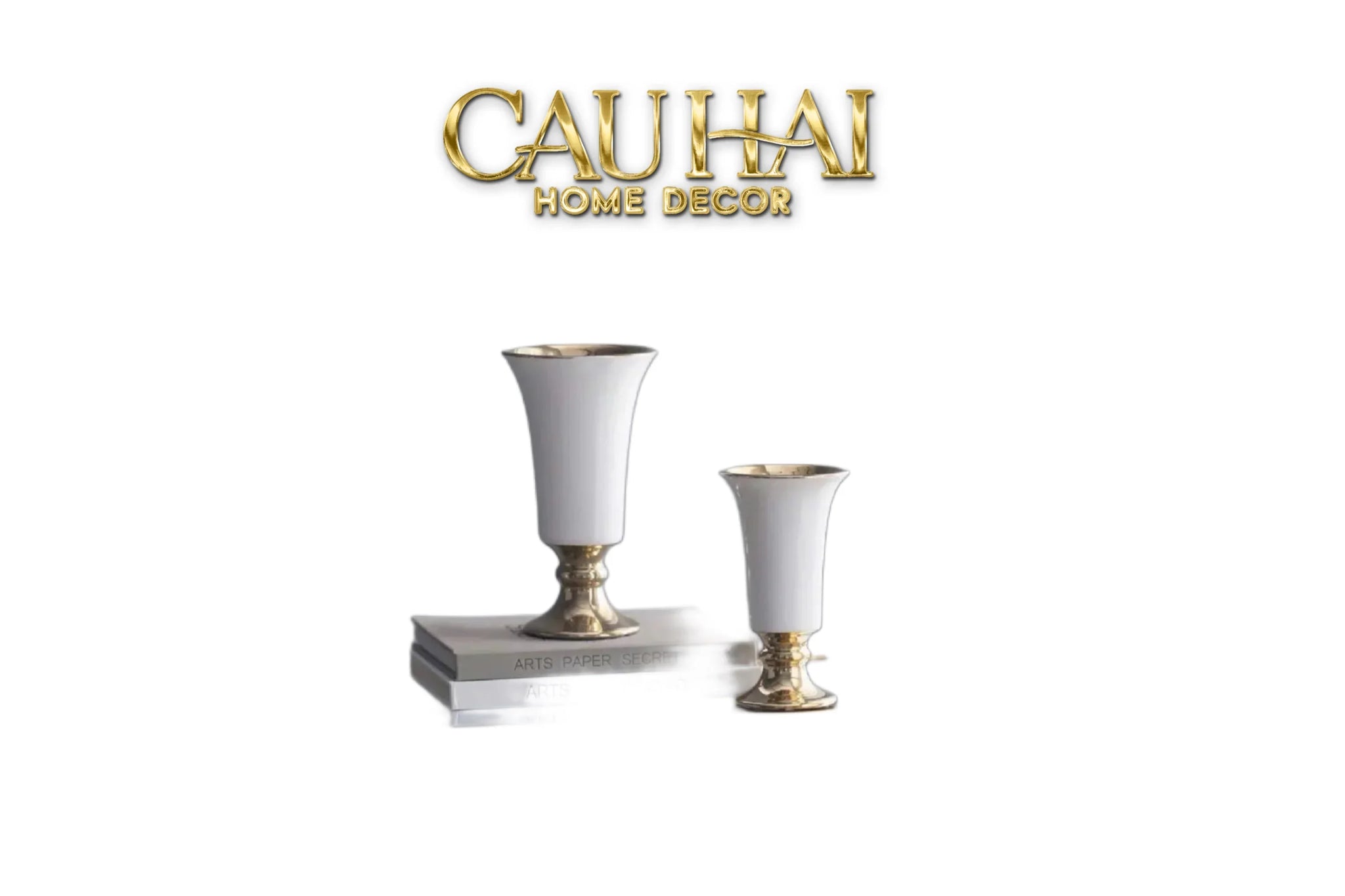 Maison Couture - Bình Hoa Sứ Trắng Venice AB House Manhattan Vibe 11x20-CẬU HAI HOME DECOR