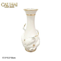 Maison Couture - Bình Hoa Thiên Nga - Odette Impériale Swan Princess Vase H31-CẬU HAI HOME DECOR