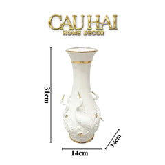 Maison Couture - Bình Hoa Thiên Nga - Odette Impériale Swan Princess Vase H31-CẬU HAI HOME DECOR