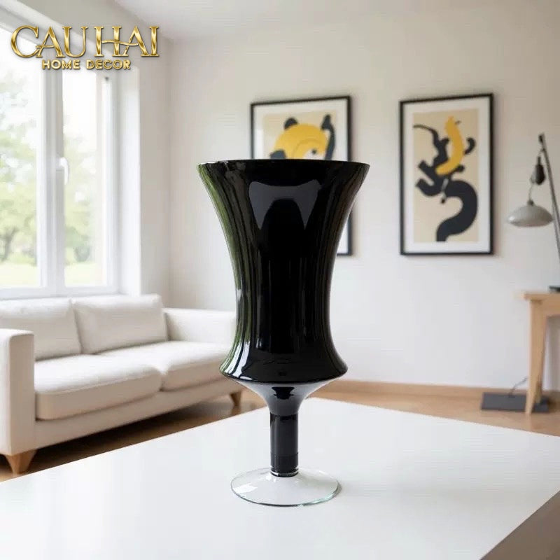 Maison Couture - Bình Hoa Thuỷ Tinh Colonne Noire Lacquered Glaze Vases - CẬU HAI HOME DECOR