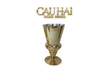 Maison Couture - Bình Hoa Thuỷ Tinh Mạ Vàng Cristallerie Dorée Impériale Goblet Vessel 19x34 - CẬU HAI HOME DECOR