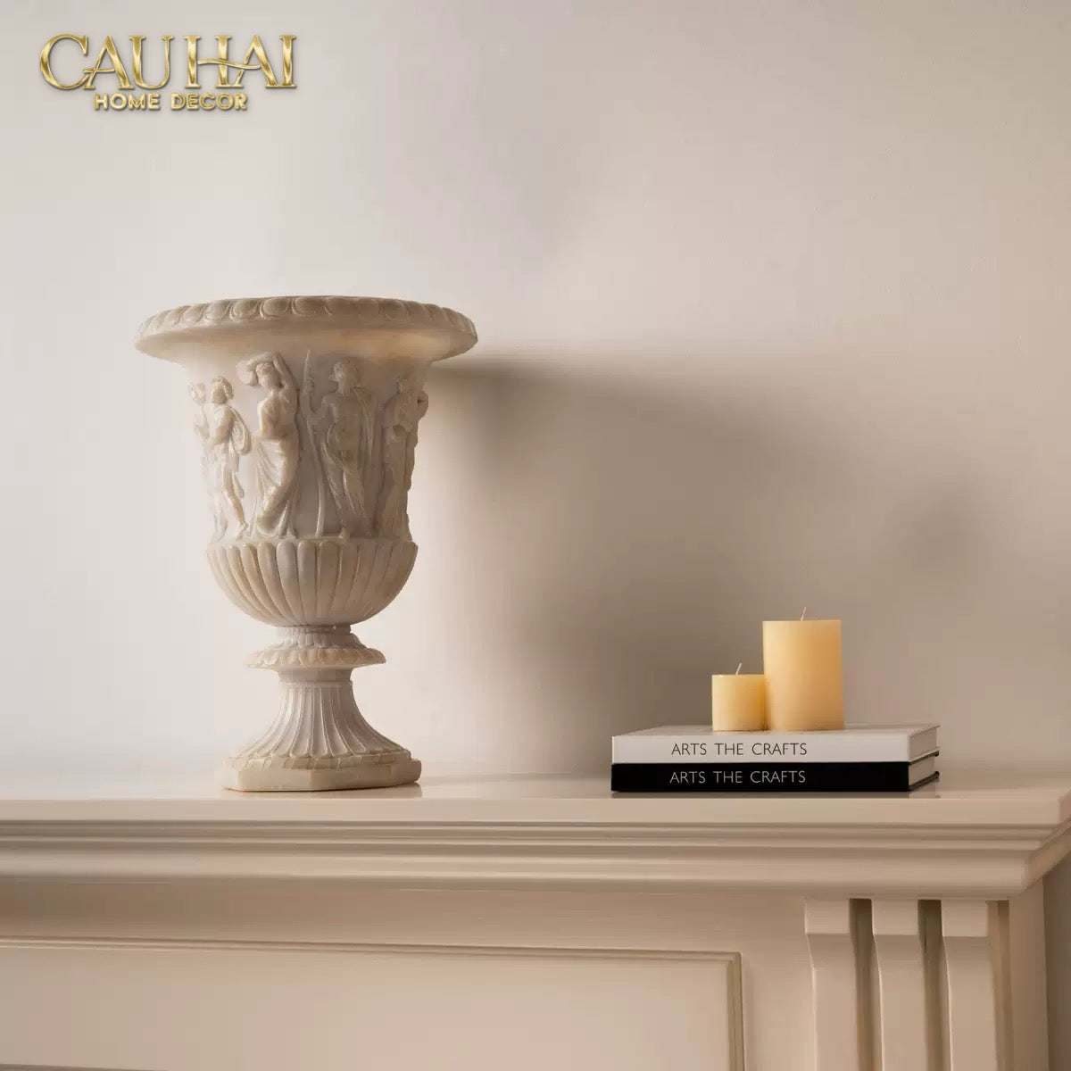 Maison Couture - Bình Phù Điêu Amphora Des Dieux Dionysien - Patrimoine H47 - CẬU HAI HOME DECOR