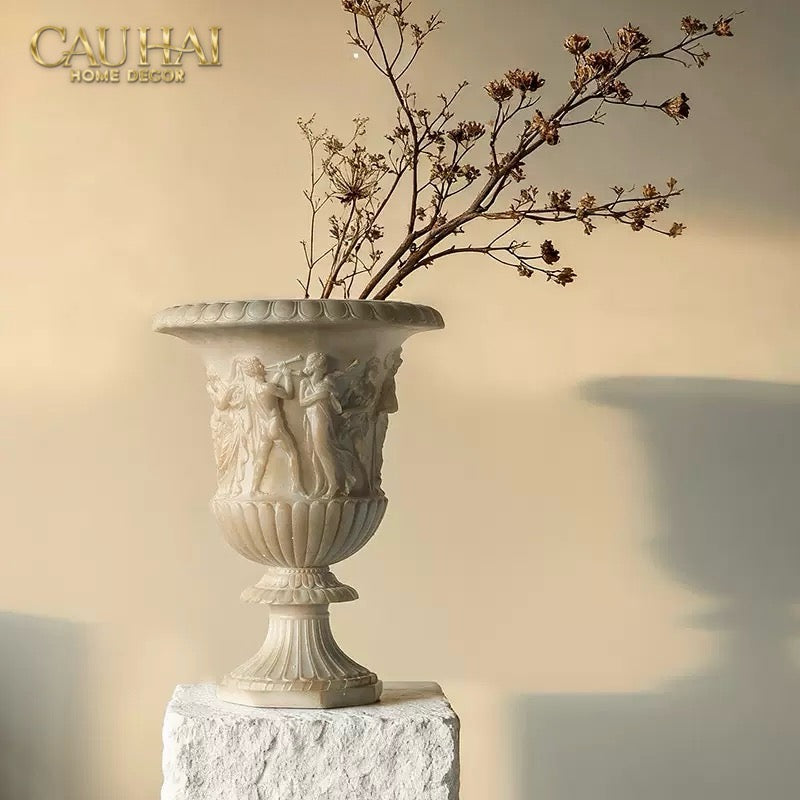 Maison Couture - Bình Phù Điêu Amphora Des Dieux Dionysien - Patrimoine H47 - CẬU HAI HOME DECOR