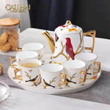 Maison Couture - Bộ Bình Trà L'Atelier Bird Of Paradise Handcraft 24K Gold Tea Set - CẬU HAI HOME DECOR