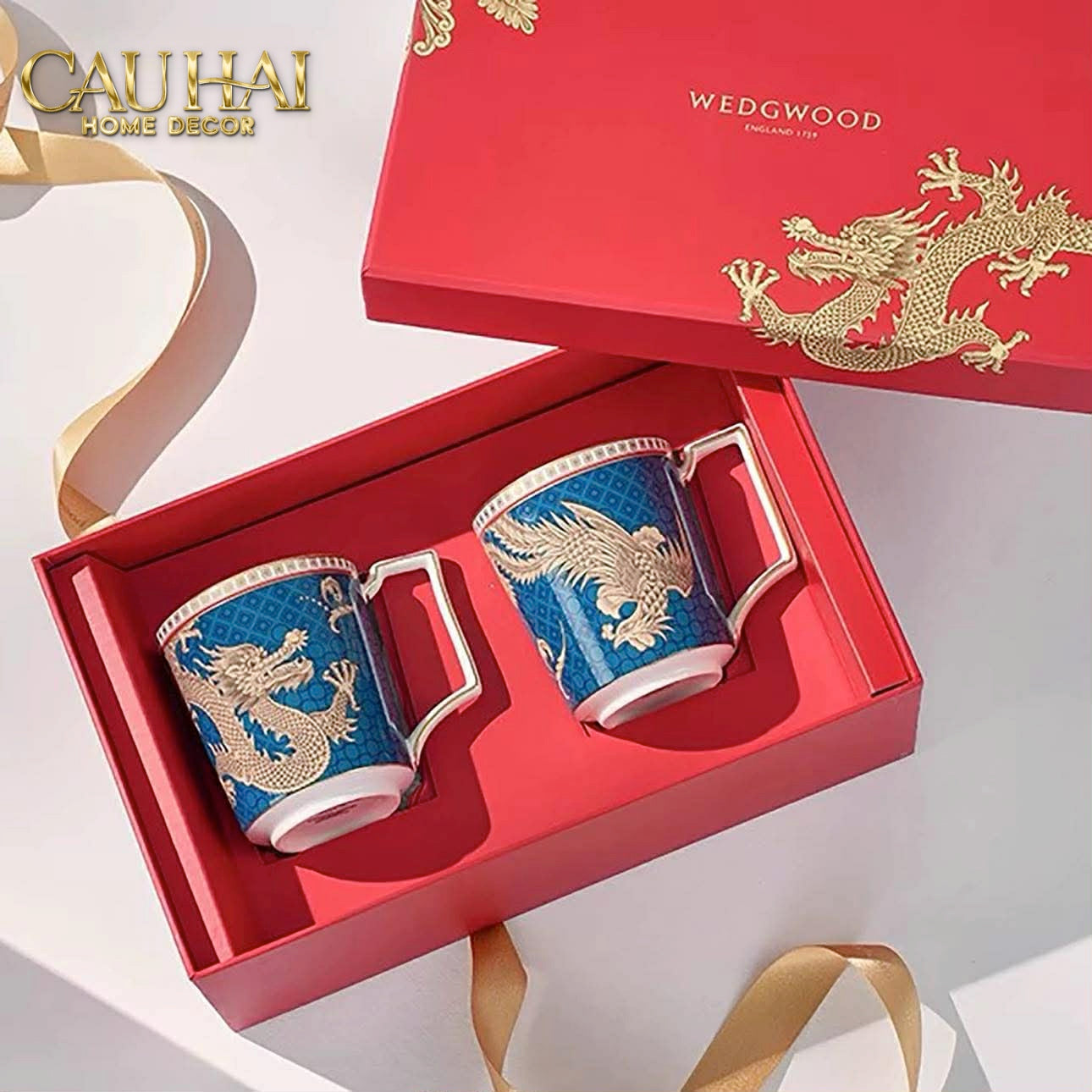 Maison Couture - Bộ Bình Trà Long Phụng Eternal Ascendant Guardian Dou 9Pcs - CẬU HAI HOME DECOR