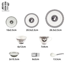 Maison Couture - Bộ Đĩa Âu 1 Người Dinner Set Au Revoir Eleanor 8Pcs-CẬU HAI HOME DECOR