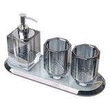 Maison Couture - Bộ Phụ Kiện Nhà Tắm Cristalleries Facette Graphite 4 Pcs - Cậu Hai Home Decor