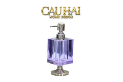 Maison Couture – Chai Kit Lotion Deepsea Blue Cristalleries Cube Impérial Vanities 8.5x7x19.5 220Ml-CẬU HAI HOME DECOR