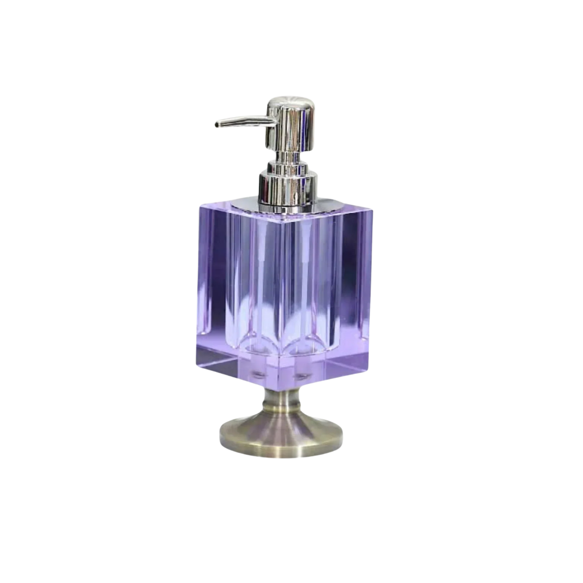 Maison Couture – Chai Kit Lotion Deepsea Blue Cristalleries Cube Impérial Vanities 8.5x7x19.5 220Ml-PHỤ KIỆN NHÀ TẮM-Đối tác tại Trung Quốc theo từng đơn đặt hàng-CẬU HAI HOME DECOR