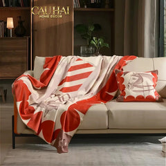 Maison Couture - Chăn Sofa Rouge l Velour Équestre Médaillon Velvet Blanket 150-CẬU HAI HOME DECOR