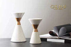 Maison Couture - Đế Nến Đá Marble - Ivory Marbre D’Or Candle Holder (Tặng Nến)-CẬU HAI HOME DECOR