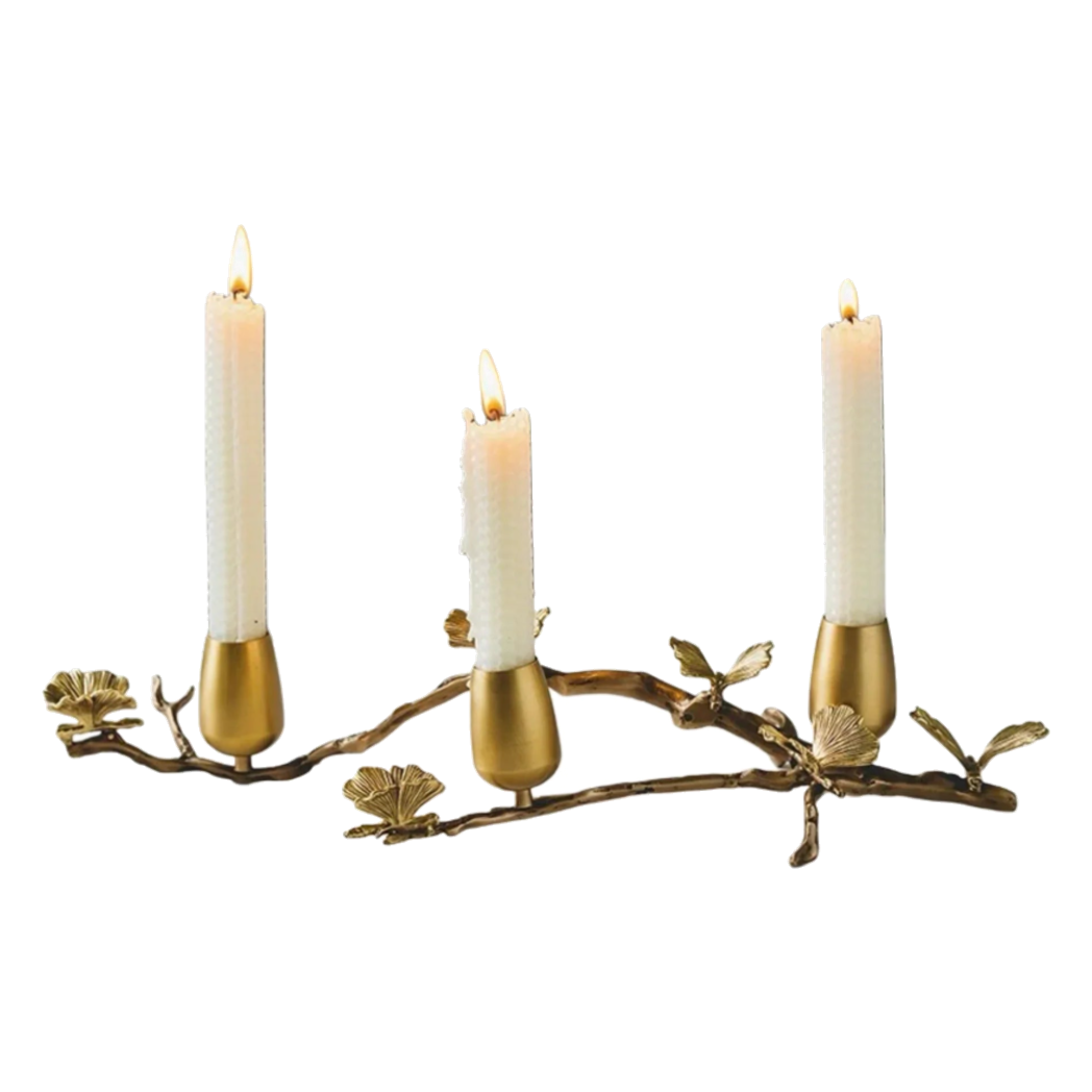 Maison Couture - Đế Nến Đồng Nhánh Olive Indira Atélier Centerpiece D44x9 - CẬU HAI HOME DECOR